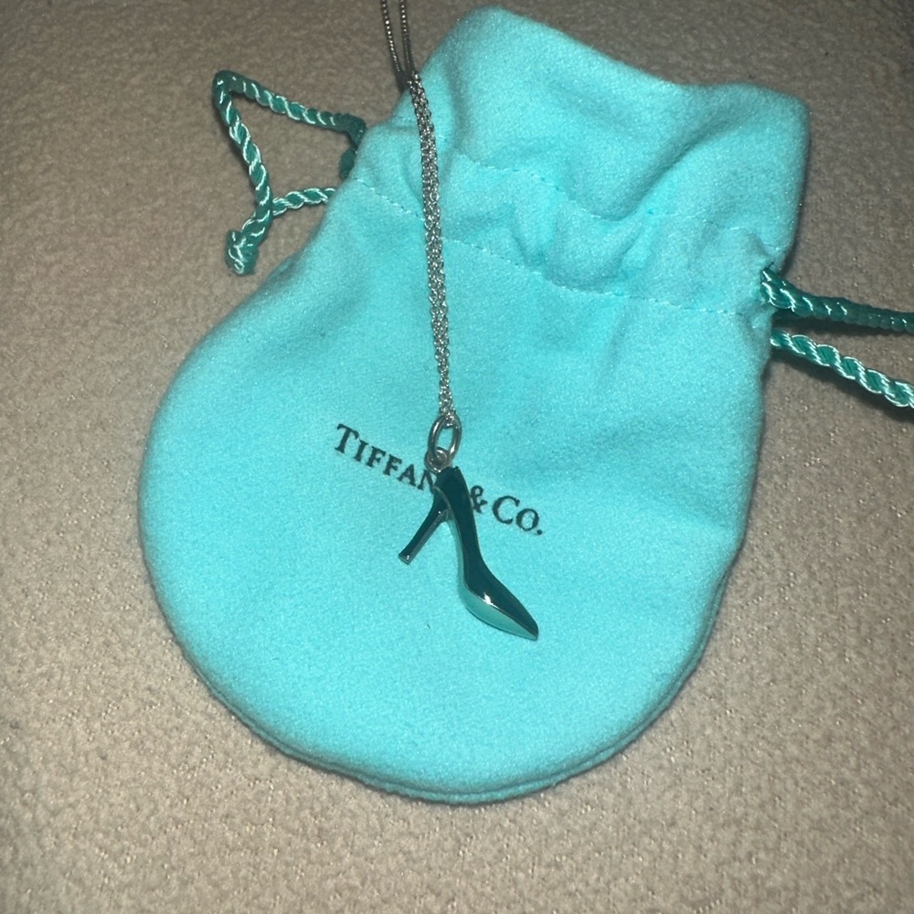 tiffany high heel shoe necklace